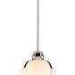 Z-Lite Pearson 10" 1-Light Polished Nickel Pendant Light With White Opal Glass Shade