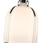Z-Lite Pearson 10" 1-Light Polished Nickel Pendant Light With White Opal Glass Shade