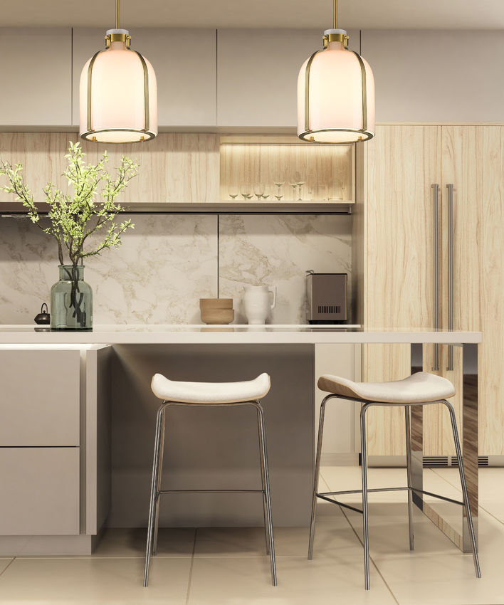 Z-Lite Pearson 10" 1-Light Rubbed Brass Pendant Light With White Opal Glass Shade