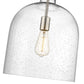 Z-Lite Pearson 12" 1-Light Brushed Nickel Pendant Light With Clear Seedy Glass Shade
