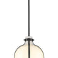 Z-Lite Pearson 12" 1-Light Matte Black Pendant Light With White Opal Glass Shade