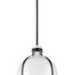 Z-Lite Pearson 12" 1-Light Matte Black Pendant Light With White Opal Glass Shade