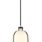 Z-Lite Pearson 12" 1-Light Matte Black Pendant Light With White Opal Glass Shade