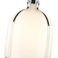 Z-Lite Pearson 12" 1-Light Polished Nickel Pendant Light With White Opal Glass Shade