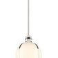 Z-Lite Pearson 12" 1-Light Polished Nickel Pendant Light With White Opal Glass Shade