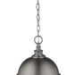 Z-Lite Peyton 12" 2-Light Antique Nickel Mini Pendant Light With Opal Etched Glass Shade