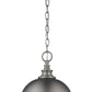 Z-Lite Peyton 12" 2-Light Antique Nickel Mini Pendant Light With Opal Etched Glass Shade