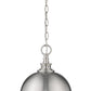 Z-Lite Peyton 12" 2-Light Brushed Nickel Mini Pendant Light With Opal Etched Glass Shade
