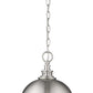 Z-Lite Peyton 12" 2-Light Brushed Nickel Mini Pendant Light With Opal Etched Glass Shade