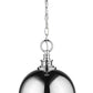 Z-Lite Peyton 12" 2-Light Chrome Mini Pendant Light With Opal Etched Glass Shade