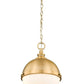 Z-Lite Peyton 12" 2-Light Classic Brass Iron Pendant Light