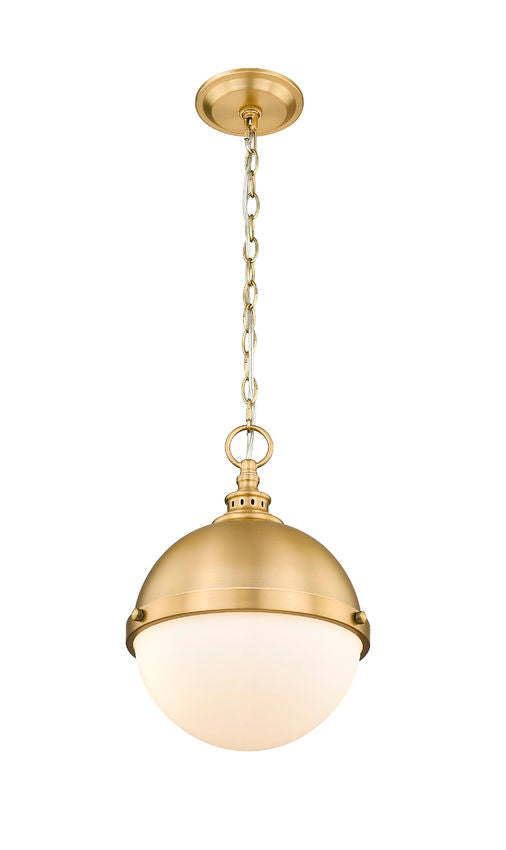 Z-Lite Peyton 12" 2-Light Classic Brass Iron Pendant Light