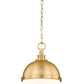 Z-Lite Peyton 12" 2-Light Classic Brass Iron Pendant Light