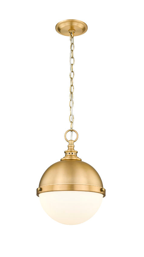 Z-Lite Peyton 12" 2-Light Classic Brass Iron Pendant Light