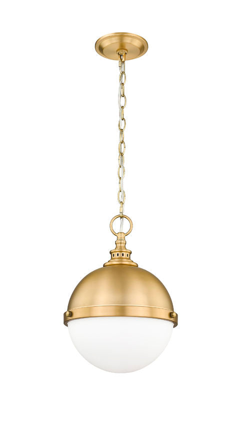 Z-Lite Peyton 12" 2-Light Classic Brass Iron Pendant Light