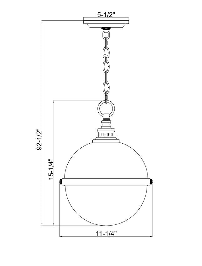 Z-Lite Peyton 12" 2-Light Classic Brass Iron Pendant Light