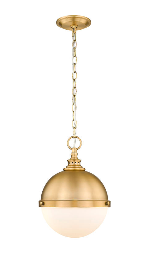 Z-Lite Peyton 12" 2-Light Classic Brass Iron Pendant Light