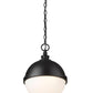 Z-Lite Peyton 12" 2-Light Matte Black Iron Pendant Light