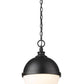 Z-Lite Peyton 12" 2-Light Matte Black Iron Pendant Light