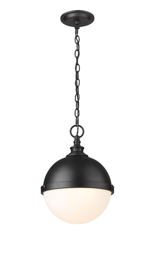 Z-Lite Peyton 12" 2-Light Matte Black Iron Pendant Light