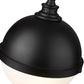Z-Lite Peyton 12" 2-Light Matte Black Iron Pendant Light
