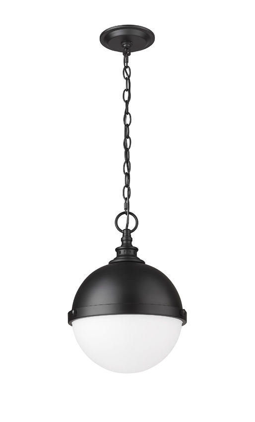 Z-Lite Peyton 12" 2-Light Matte Black Iron Pendant Light