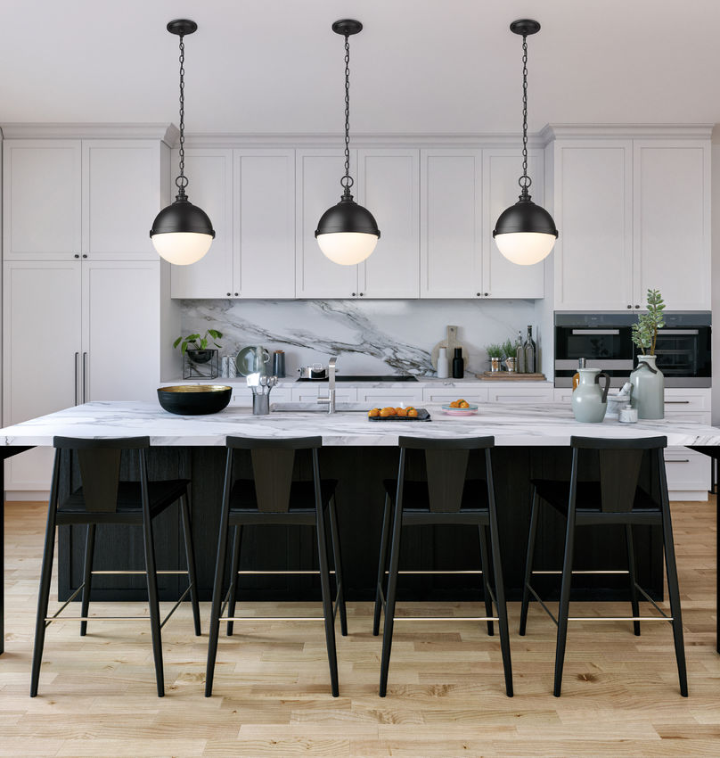 Z-Lite Peyton 12" 2-Light Matte Black Iron Pendant Light
