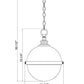 Z-Lite Peyton 12" 2-Light Matte Black Iron Pendant Light