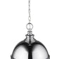 Z-Lite Peyton 15" 2-Light Chrome Pendant Light With Opal Etched Glass Shade