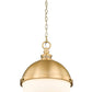 Z-Lite Peyton 15" 2-Light Classic Brass Iron Pendant Light