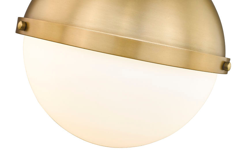 Z-Lite Peyton 15" 2-Light Classic Brass Iron Pendant Light