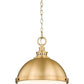 Z-Lite Peyton 15" 2-Light Classic Brass Iron Pendant Light