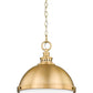 Z-Lite Peyton 15" 2-Light Classic Brass Iron Pendant Light