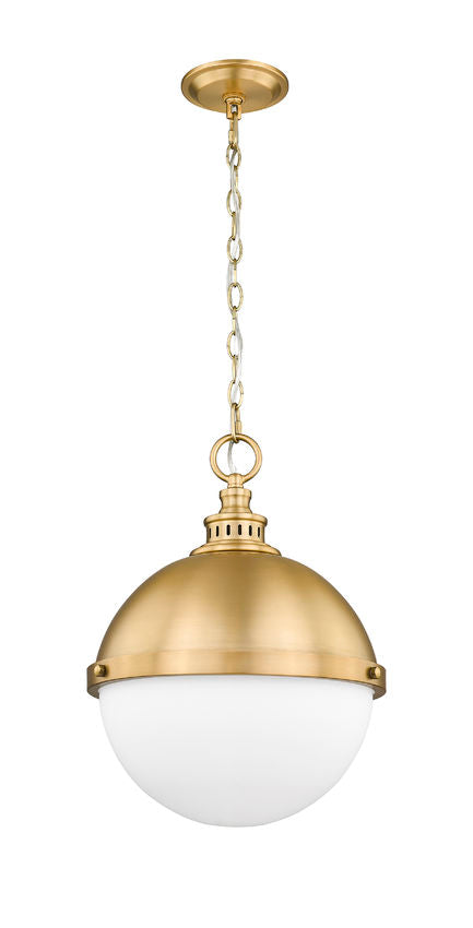 Z-Lite Peyton 15" 2-Light Classic Brass Iron Pendant Light