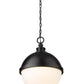 Z-Lite Peyton 15" 2-Light Matte Black Iron Pendant Light