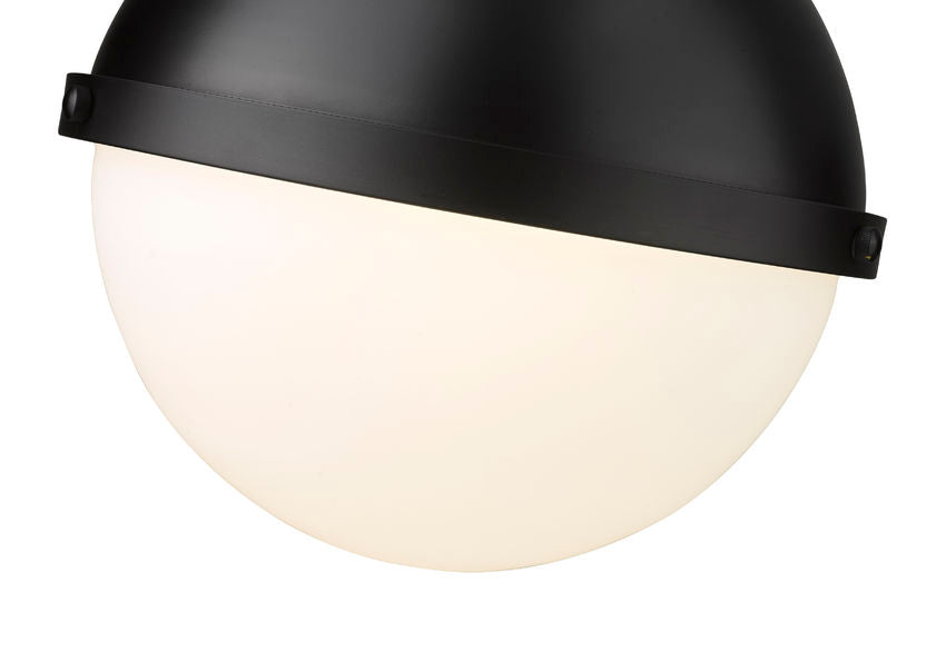 Z-Lite Peyton 15" 2-Light Matte Black Iron Pendant Light