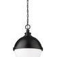 Z-Lite Peyton 15" 2-Light Matte Black Iron Pendant Light