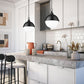 Z-Lite Peyton 15" 2-Light Matte Black Iron Pendant Light
