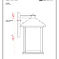 Z-Lite Portland 10" 1-Light Oil Rubbed Bronze Aluminum Outdoor Wall Sconce With Clear Seedy Glass Shade