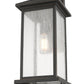 Z-Lite Portland 10" W x 22" H 1-Light Oil Rubbed Bronze Aluminum Outdoor Wall Sconce With Clear Seedy Glass Shade