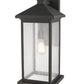 Z-Lite Portland 10" W x 22" H 1-Light Oil Rubbed Bronze Aluminum Outdoor Wall Sconce With Clear Seedy Glass Shade