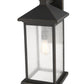 Z-Lite Portland 10" W x 22" H 1-Light Oil Rubbed Bronze Aluminum Outdoor Wall Sconce With Clear Seedy Glass Shade
