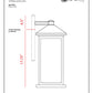 Z-Lite Portland 10" W x 22" H 1-Light Oil Rubbed Bronze Aluminum Outdoor Wall Sconce With Clear Seedy Glass Shade