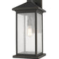 Z-Lite Portland 10" W x 22" H 1-Light Oil Rubbed Bronze Aluminum Outdoor Wall Sconce With Clear Seedy Glass Shade
