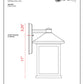 Z-Lite Portland 8" 1-Light Black Aluminum Outdoor Wall Sconce With Clear Beveled Glass Shade