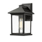 Z-Lite Portland 8" 1-Light Black Aluminum Outdoor Wall Sconce With Clear Beveled Glass Shade