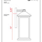 Z-Lite Portland 8" W x 18" H 1-Light Black Aluminum Outdoor Wall Sconce With Clear Beveled Glass Shade