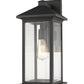 Z-Lite Portland 8" W x 18" H 1-Light Black Aluminum Outdoor Wall Sconce With Clear Beveled Glass Shade