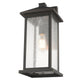 Z-Lite Portland 8" W x 18" H 1-Light Oil Rubbed Bronze Aluminum Outdoor Wall Sconce With Clear Seedy Glass Shade