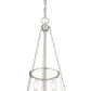 Z-Lite Prescott 12" 3-Light Brushed Nickel Pendant Light With Clear Glass Shade